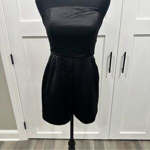 Express Black Strapless Romper